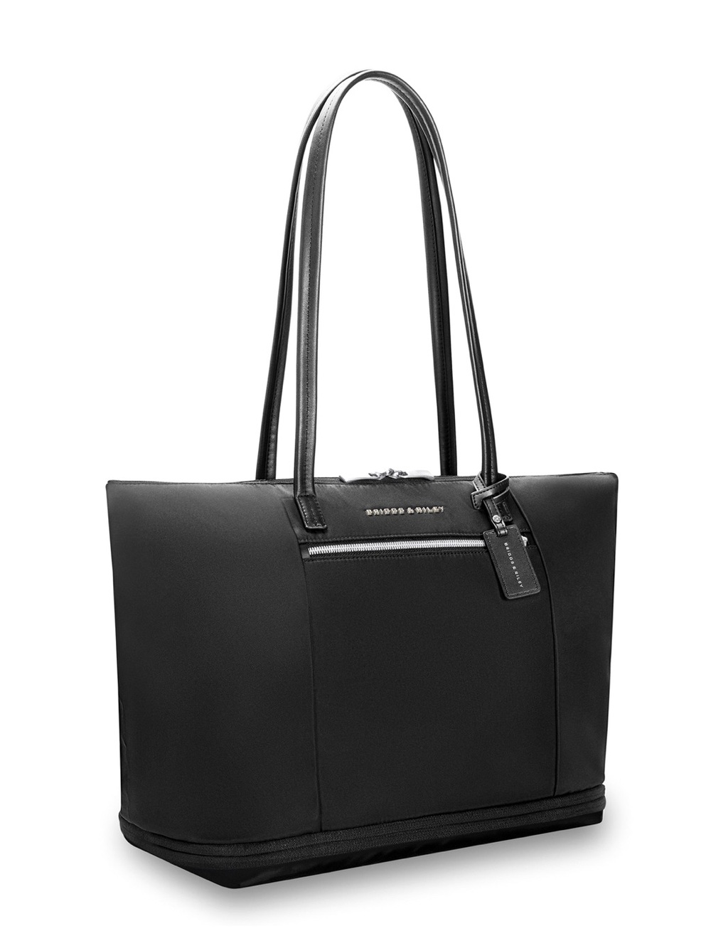 Briggs & Riley Black Nylon Tote with Leather Trim